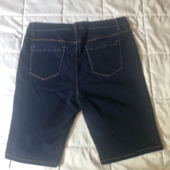 d. jeans Shorts D Jeans Womens Dark Blue Denim Bermuda Shorts In